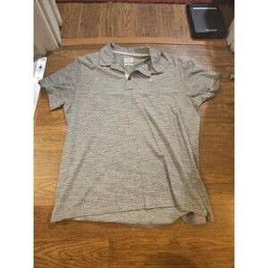 Rag Bone Polo Shirt Mens XL Gray Standard Issue Short Sleeve Knit Heather